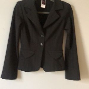 Wrapper black 2 button jacket
